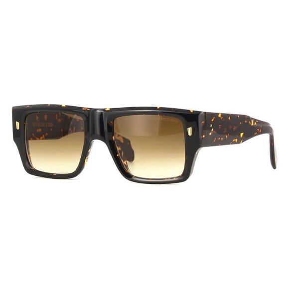 New CUTLER AND GROSS Black Square 1414 02 Sunglasses Women - Picture 1 of 4